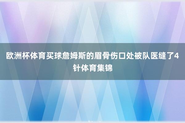 歐洲杯體育買球詹姆斯的眉骨傷口處被隊醫縫了4針體育集錦