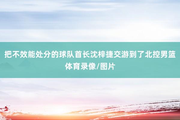 把不效能處分的球隊(duì)首長沈梓捷交游到了北控男籃體育錄像/圖片