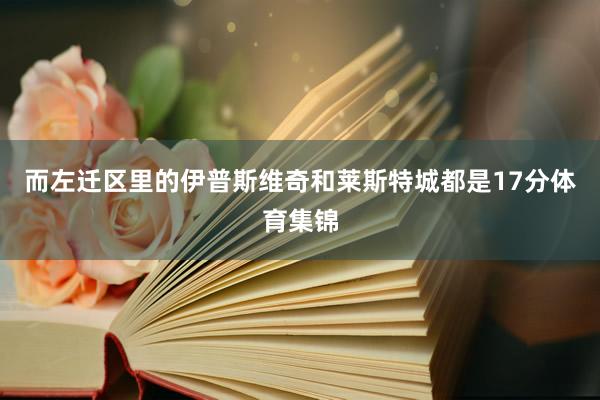 而左遷區(qū)里的伊普斯維奇和萊斯特城都是17分體育集錦
