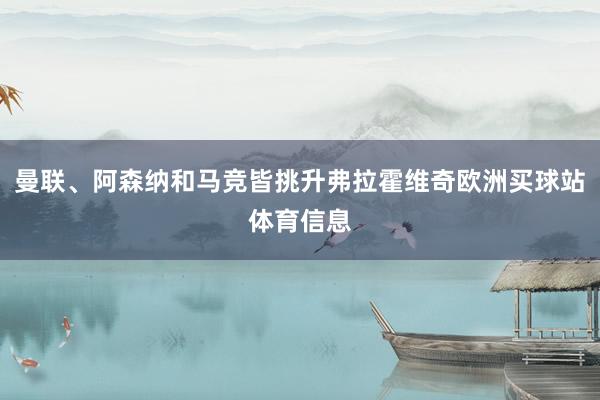 曼聯、阿森納和馬競皆挑升弗拉霍維奇歐洲買球站體育信息