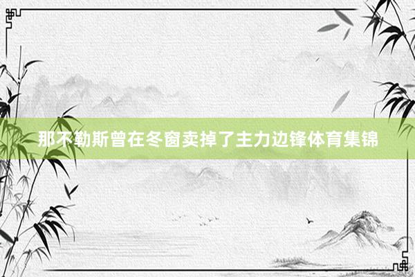 那不勒斯曾在冬窗賣掉了主力邊鋒體育集錦